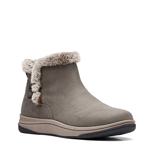 Clarks+Women%27s+Breeze+Fur+Ankle+Boot+Dark+Olive+Textile+8 for sale ...