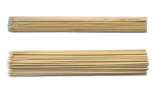 CrazyEve Bamboo Skewers Diameter 0.24 Inch(6mm) Strong Sturdy BBQ Kebab Fruit Chocolate Grill Sticks 24 Inch(60cm) (30pcs)