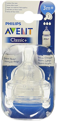 Philips AVENT BPA Free Classic Medium Flow Nipple, 2 counts