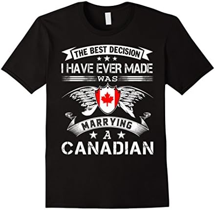 Men's Marrying A Canadian T Shirt, Canadian T Shirt Large Black