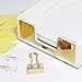 MultiBey Sticky Notes Pad Holder Memo Dispensers Rose Gold with Marble White Texture Desk Supplies Organizer Accessories (Gold)