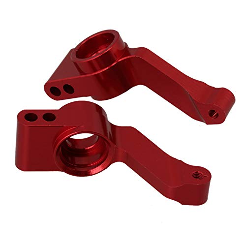 2pcs Rear Hub Carrier(L/R)(Al.) for TRAXXAS Slash 4X4 HQ 727 Short Truck SLA001 Aluminum Alloy (Red)