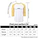 Rich Cotton Raglan T-Shirts (S, White/Yellow)