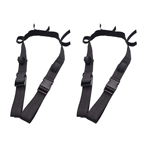 Lzttyee 1 Pair Nylon Fishing Rod Storage Rack Universal Car Mounted Fishing Vehicle Rod Carrier Band for Fishing in-Vehicle Storage (Black) - Thumbnail 5