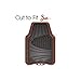 Armor All 78844 3-Piece Gray Rubber All-Season Floor Mats, All-Weather Protection, Heavy-Duty, Universal Fit, Cars, Trucks, SUVs, Premium Quality, Easy Clean, Rubber Trim to Fit Mats, Full Coverage