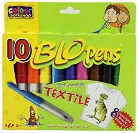 Textile Blo Pens 10 Pens 8 Stencils Dinos by Centropen