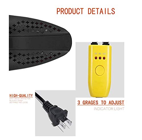 Boot Dryer, BraveWay Shoe Dryer, Boot Dryer with timer for Shoes Noiseless Electric Foot Dryer(Black) - Thumbnail 4