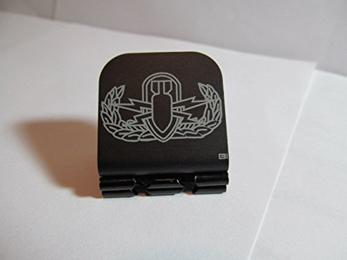 EOD Badge Laser Etched Hat Clip Black