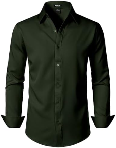 men dress shirts on sale Traveler Stretch Dress Shirt in Black 2XL / Semi Tall / Black
