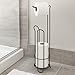 iDesign Classico Metal Free Standing Toilet Paper Tissue Holder, Canister for Kids', Guest, Master, Office Bathroom, 6.5