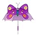 Kidorable Purple Butterfly Umbrella for Girls w/Fun Butterfly Handle, Pop-Up Wings, Antennae, 1 Size
