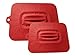 Ari+Ellie Silicone Casserole Dish Lid Cover With Suction | Oven Safe, Rectangular, Red, SET OF 2- XL- 16