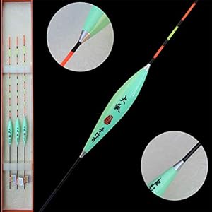 Cftrum Lumineux Flotteurs De Pêche 3pcs Balsa Bois Floaters Pêche Polyvalent Léger Équipement Set Indicateur Bite…