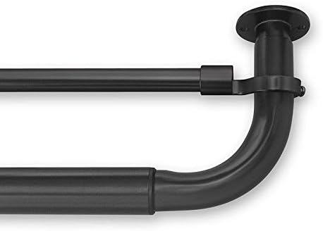 BlockAide Adjustable Double Curtain Rod Set