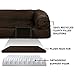 Furhaven Pet Dog Bed - Orthopedic Ultra Plush Faux Fur and Suede Traditional Sofa-Style Living Room Couch Pet Bed with Removable Cover for Dogs and Cats, Espresso, Jumbo
