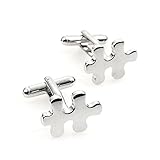 Famgem Men's Cufflinks Nerd - Game Funny French Cuff Links for Mens - Personalized Wedding Groomsmans Christmas Gift / with a Free Gunny Bag- Novelty Jewelry- Fantastic Geek Collection- Puzzle Piece