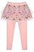 Arshiner Little Girls Mini Double Skirt Leggings Tights in Stretch Cotton,Pink,Size 7T