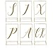 Gold Acrylic Frame Picture Table Holder | Ideal for Double Sided Sign, Clear Photo Holders, Menu Set, Art Display, Wedding Number Stand Decor, Set of 6 5 inches x 7 inches Holders