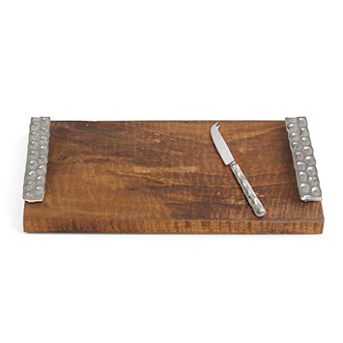 Michael Wainwright Truro Wood Cheese Tray With Knife, Gold