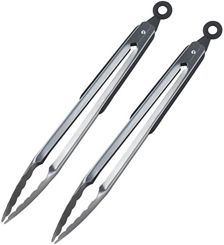 SToC Premium Quality Stainless Steel Kitchen Locking Tongs 2 Pack, 12Inch