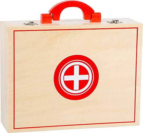 Small Foot 11695 Doctor's Kit Natural Wood, play set, with many accessories, for ages 3+ years, Brown - Image 4