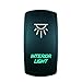 STVMotorsports Laser Green Rocker Switch Interior Lights 20A 12V On/Off LED Light