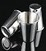 Yueton Set of 4 Stainless Steel Shot Cups Drinking Vessel with Black Leather Carrying Case (70ml)