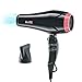 Berta 1875W Professional Lightweight Hair Dryers With Concentrator, Negative Ionic Ceramic Blow Dryers Fast Drying With AC Motor for Natural Hair,Hot Tools Salon Hair Dryers - ETL Certified,black