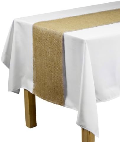 LinenTablecloth Jute Table Runner with Fringe Edge, 12.5 by 120-Inch by LinenTablecloth