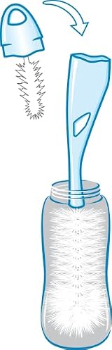 NUK 2 in 1 Flexible Bottle Brush Baby Bottle and Teat Brush view 4