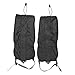 Astra Depot 1 Pair Jet Black Unisex Double Sealed Zippered Closure TPU Strap Waterproof 400D Nylon Cloth Leg Gaiters Leggings Cover for Biking Boating Fishing Skiing Snowboarding Hiking Climbing Hunting