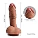 Double Layered Dildo 7.87 Inch Hyper Realistic Dual layer Liquid Silicone Penis with Suction Cup