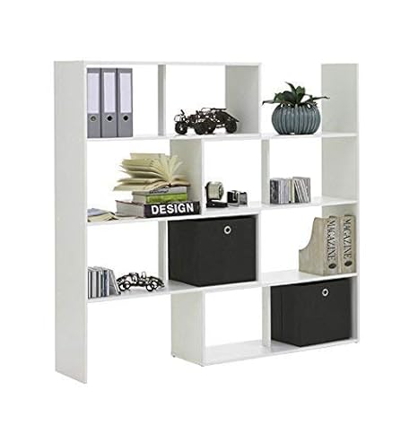 Unbekannt FMD Möbel 264-001 Regal Stretch 1, 93,5 x 146 x 33 cm, weiß
