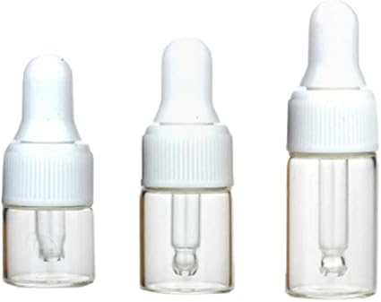 Amazon Com Glass Dropper Bottles Mini 1 2 3ml Empty Cosmetic Sample Bottles Essential Oil Dropping Bottles Vials Perfume Lotion Liquid Container Bottles With Glass Eye Dropper And White Caps Pack Of 15 3ml Health