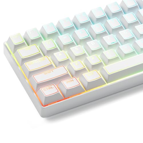 XVX White Shine Through PBT Keycaps
