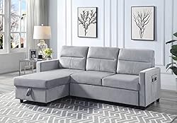 TUTB 81.5'' L-Shape Convertible Sleeper Sectional