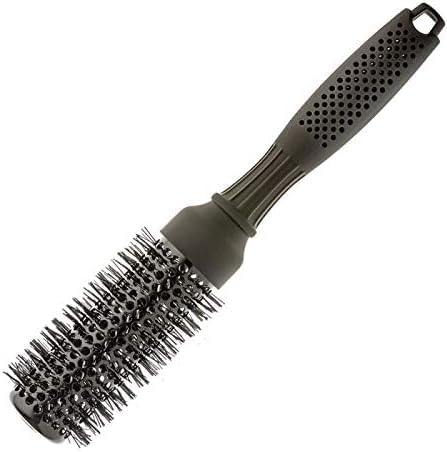 Head Jog Light 127 (33mm) Radial Hair Brush Brush, Black Cushion Thermal Coated Heat Resistant Nylon Bristle. Brush For Blow Drying & Straightening. Ideal For Long, Thick, Wavy Hair & Extensions.