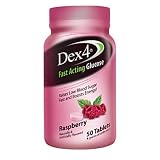 Dex 4 Glucose Tablets, Raspberry - 50 Count