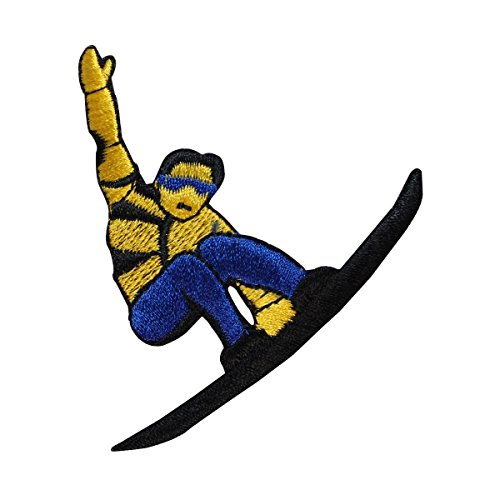 ID 1479 Snow Boarding Patch Winter Sport Jump Air Embroidered Iron On Applique