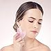 Top Plaza Gua Sha Facial Scraping Massage Tool Hand Made Natural Rose Quartz Guasha Board SPA Acupuncture Therapy Massage Stones-Set of 3