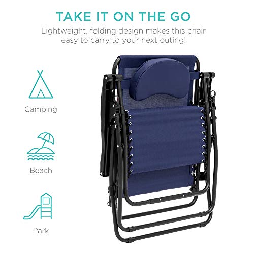 Best Choice Products Oversized Zero Gravity Chair, Folding Outdoor