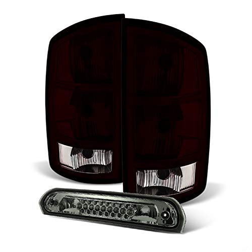 AKKON Fits 20022006 Dodge Ram 1500 20032006 Ram 2500/3500 Dark Red Tail Lights w/Circuit