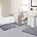 Yimobra Memory Foam Bath Mat, Large 31.5 by 19.8 Inches, Soft and Comfortable, Super Water Absorption, Non-Slip, Thick, Machine Wash, Easier to Dry for Bathroom Floor Rug, Potent Purple