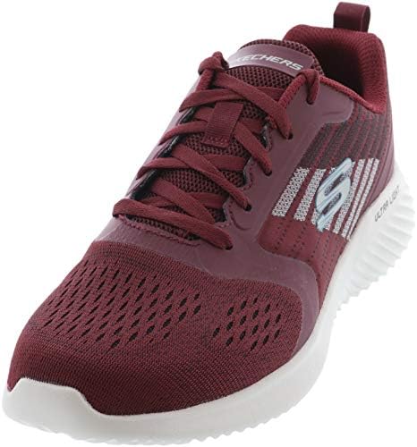 Mens burgundy skechers Clearance