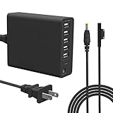 Microsoft Surface Pro Charger 65W for Microsoft Surface Pro 3 4 5 6 i5 i7 2017 Tablet/Surface Laptop/Surface Go/Book, Model 1706 1800 1735 1736 Power Supply Adapter with 5 Extra USB Ports