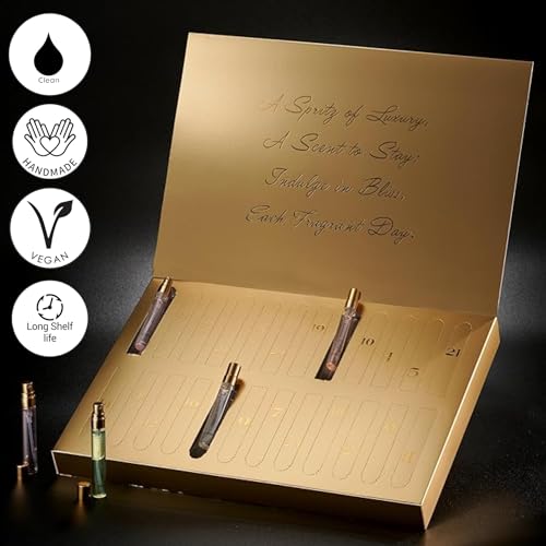 Womens Gifts Set, Unique Christmas Gifts for Women - 24-Piece Beauty Perfume Sets, Holiday Gift for Mom, Wife, Teen Girls, Her, Floral Fragrance Sampler, Travel-Size Perfumes - Advent Calendar 2025