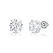 14k White Gold Solitaire Round Cubic Zirconia CZ Stud Earrings in Secure Screw-backs (6mm)…