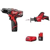 Milwaukee 2493-22 M12 12-volt 3/8 In. Lithium-ion Cordless Drill/driver Hackzall Combo Kit