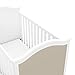 Storkcraft Rosehill Upholstered 3-in-1 Convertible Crib, White/Sand, Easily Converts to Toddler Bed or Day Bed Three Position Adjustable Height Mattress (Mattress Not Included)