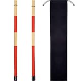 Pangda 1 Pair Rods Drum Brushes Sticks Drum Stick Set for Jazz Folk Music (Red)